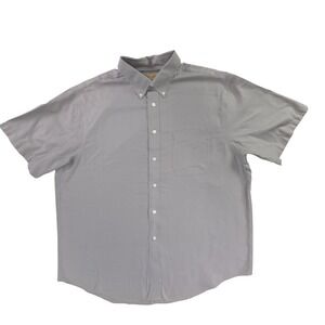 Roundtree & Yorke Gold Label Perfect Performance Shirt XL Gray No Iron Short Sle